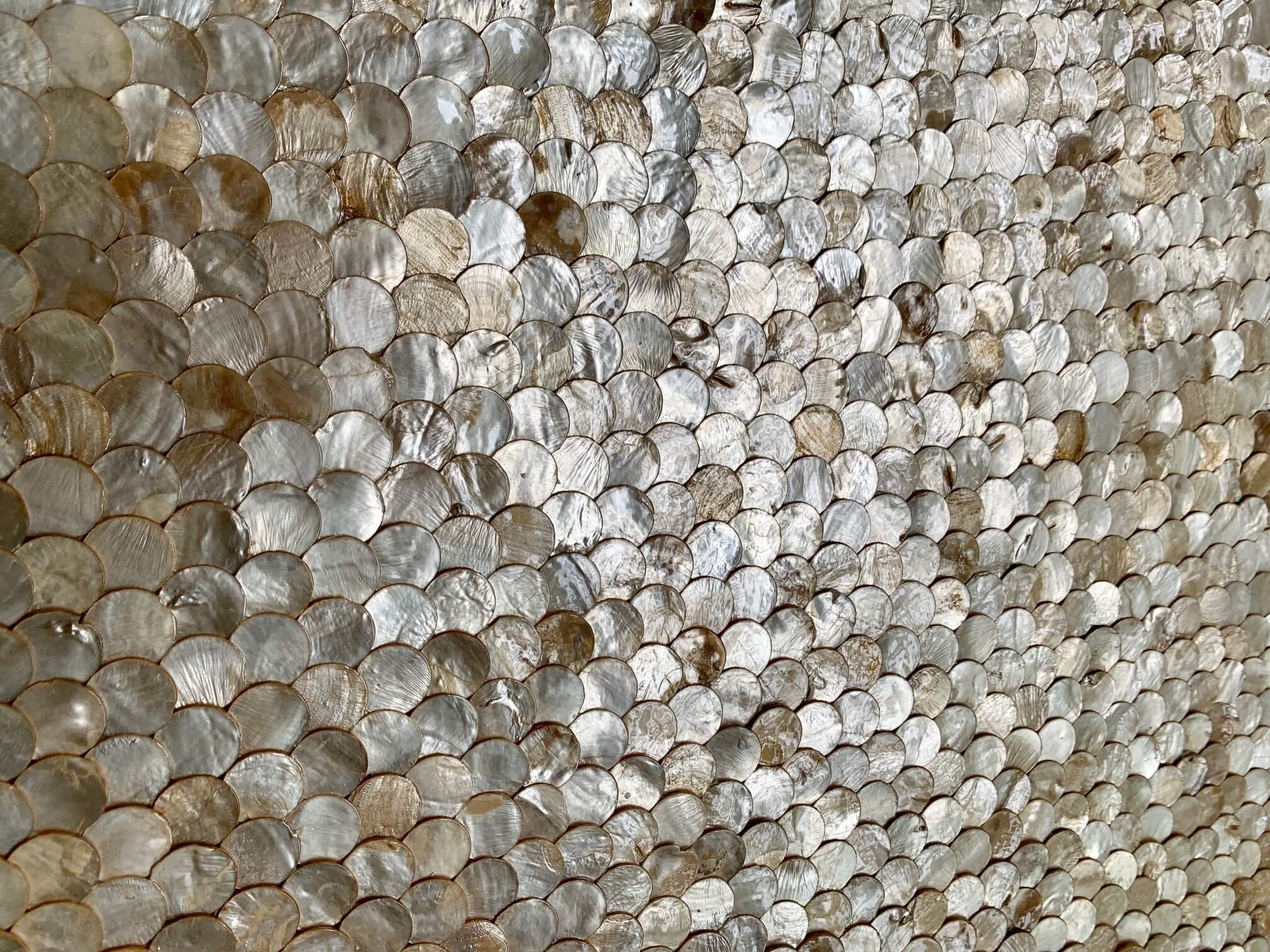 Close-up of Shell & Capiz used in a Maison VM piece