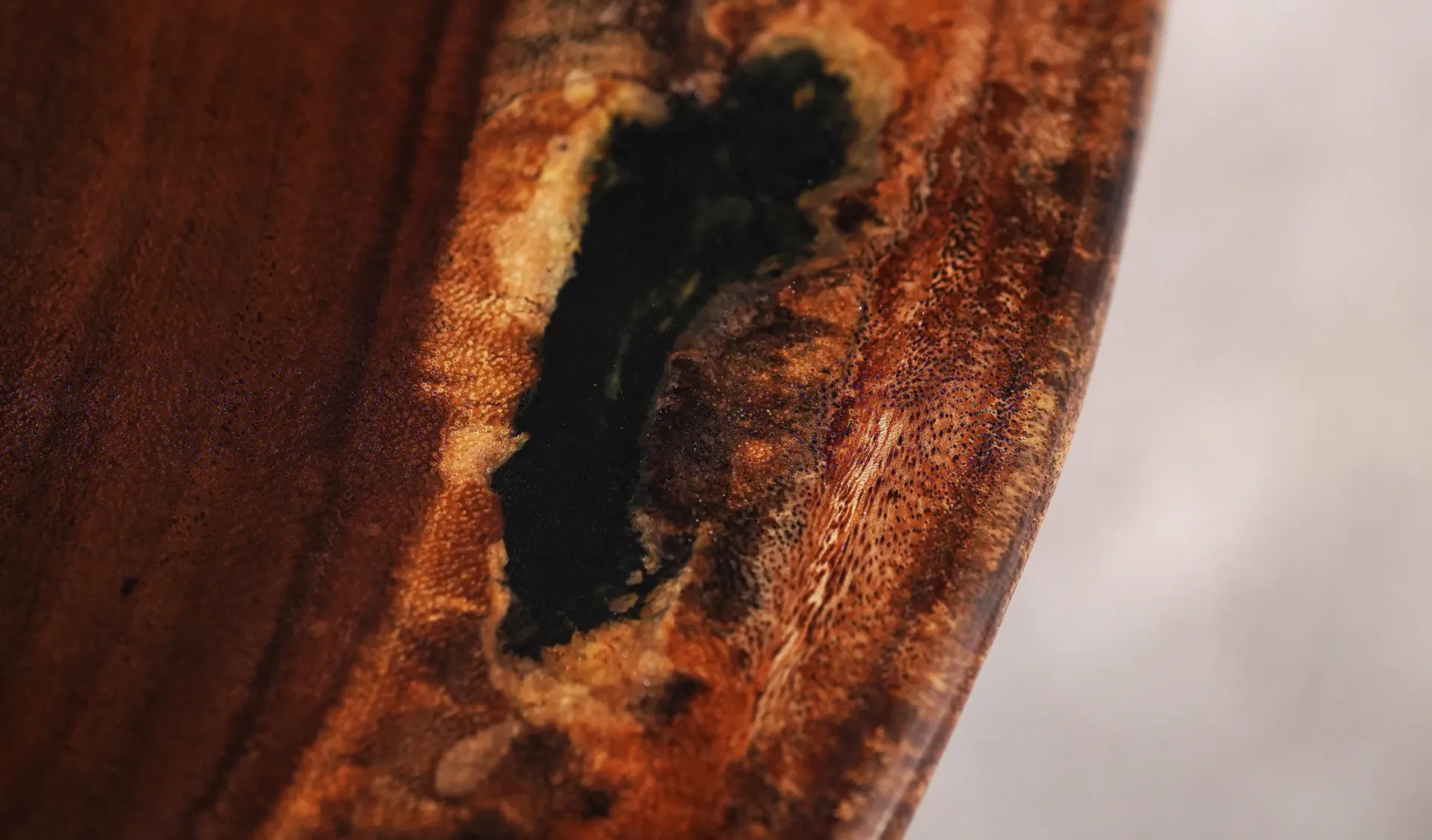 Close-up of Resin & Wood used in a Maison VM piece